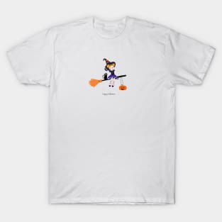 Cute witch with cats T-Shirt